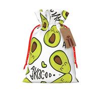 Cartoon Pears Printing Practical Christmas Bag With Drawstring,4.7x6.9 Inch For Christmas Halloween