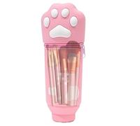 Cartoon Pen Case, Cartoon Pencil Case | Cat Paw Storage Box | Silicone Pencil Case, Large Capacity, Pen Case, Stationery Bag Organizer, pink, Se référer au descriptif, Refer to description