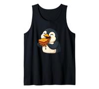 Cartoon Penguin Lasagna Funny Italian Food Tank Top