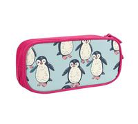 Cartoon Penguin Pencil Case for Boys Girls Cute Large Pen Bag Desk Stationery Organizer Pencil Pouch for School Office Zippered Makeup Bag