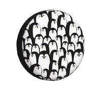 Cartoon Penguin RV Spare Tire Cover, Adjustable Spare Tire Cover, 14-17 Inch Tire Covers for Trailers, SUVs, Trucks and Many