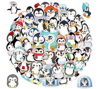 Cartoon Penguin Stickers 50pcs,Cute Penguin Stickers for Kids, Funny Penguins Animals Decals for Decor Laptops, Lovely Penguin Vinyl Tags Sticker for DIY Bumper Window Guitar Scrapbook