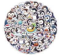 Cartoon Penguin Stickers for Kids Boys Girls Teens, Lovely Waterproof Stickers for Water Bottle Laptop Luggage Cup Phone Tablet Flasks Bike Car Botebook, Cute Birds Vinyl Decals Pack[Penguin-50Pcs]
