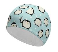 Cartoon Penguin Unisex Swim Cap Waterproof Swimming Hat For Long And Short Hair Bathing Cap For Men Women