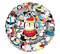 Cartoon Penguin Vinyl Stickers, 50 PCS Waterproof Animal Decals for Laptops, Scrapbooking, Notebooks, Water Bottles, Suitcases, Phones & DIY Decor