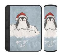 Cartoon Penguin You Got This 2 pcs car seat Strap Pads, Protects Your Neck and Shoulders, seat Belt Shoulder Pads for Adults for Sedan