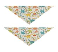 Cartoon Personalized Color Volcanic Dino dog grooming bandanas bulk Adjustable Unisex Puppy Cat Pet Scarf Cute Pet Holiday Set for Dogs Cats S