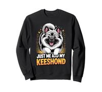 Cartoon Pet Dog Breed Canine Puppy Just me and my Keeshond Sweatshirt