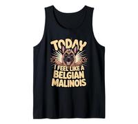 Cartoon Pet Dog Breed Today I Feel Like a Belgian Malinois Tank Top