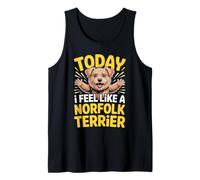Cartoon Pet Dog Breed Today I Feel Like a Norfolk Terrier Tank Top