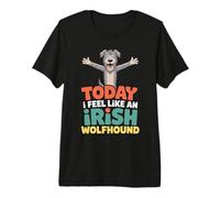 Cartoon Pet Dog Breed Today I Feel Like an Irish Wolfhound Premium T-Shirt