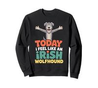 Cartoon Pet Dog Breed Today I feel like an Irish Wolfhound Sweatshirt