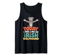Cartoon Pet Dog Breed Today I Feel Like an Irish Wolfhound Tank Top