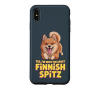 Cartoon Pet Dog Breed Yes, I'm with the crazy Finnish Spitz Case for iPhone XS Max