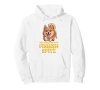 Cartoon Pet Dog Breed Yes, I'm with the crazy Finnish Spitz Pullover Hoodie