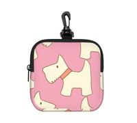 Cartoon Pet Dog Scottish Terrier, Square Zipper Storage Bag, Neoprene Coin Purse, Small Wallets, Change Pouch, Change Purse