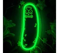 Cartoon Pickle LED neon Sign for Wall Decoration, Anime neon Light Sign for Man cave Decor, Christmas Ornament, Party and Game Room Decoration, Dimmable Dill neon Sign USB Power (Green R)