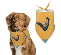 Cartoon Pictures Dog Bandana Triangle Dog Scarf Washable Polyester Dog Bibs Cute Pet Bandana for Medium Large Dogs Puppy and Cats