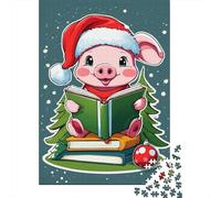 Cartoon Pig Jigsaw Puzzles Puzzle for Adults Kids. 1000 Piece Cute Animals Impossible Challenge Toy Educational Game Home Decoration for Adults& Kids Age 14 Years Up 1000pcs (75x50cm)