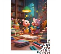 Cartoon Pig Jigsaw Puzzles Puzzle for Adults Kids. 1000 Pieces Cute Animals Impossible Challenge Toy Educational Game Home Decoration for Educational Games Gifts 1000pcs (75x50cm)