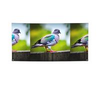 Cartoon Pigeon 3 Print Happy Birthday Backdrop Exquisite Large Party Decoration Durable and Reusable Banner