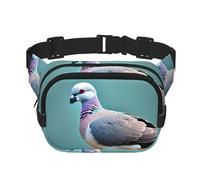 cartoon pigeon 4 print Fashion Waist Packs Crossbody Belt Bag Fanny Pack for Women Crossbody for Traveling Running, Black, One Size