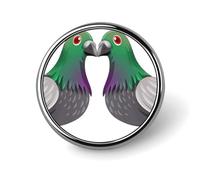 Cartoon Pigeon Badge,Comfort Light in Weight Round Emblem Cute Funny Decor Brooch Smooth Does Not Fade Badges for Hats Jackets Coat Shirt