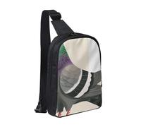 Cartoon Pigeon Printed Chest Bag Sling Bag for Men Women, Waterproof Crossbody Backpack Men Bag for Runner Workout Hiking Cycling Travel