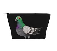 Cartoon Pigeon Travel Makeup Bag - Trapezoidal Portable Cosmetic Organizer Bag - Durable, Spacious, and Versatile