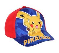 CARTOON Pikachu Pokémon Hat with Visor for Children Adjustable UV Protection, red, 52-53