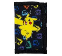 Cartoon Pikachu Pokémon Hook-and-Loop Fastener Wallet Kids Accessory 13 x 8 cm, Black, 13 x 8 cm, Classic