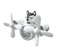 Cartoon Pilot Retro Airplane Car Air Freshener - Personalised Air Vent Clip, Premium Long-Lasting Fragrance, Car Accessories (White, One SIze)