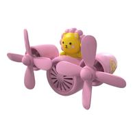 Cartoon Pilot Retro Airplane Car Air Freshener - Personalised Air Vent Clip, Premium Long-Lasting Fragrance, Car Accessories (Pink, One SIze)
