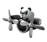 Cartoon Pilot Retro Airplane Car Air Freshener - Personalised Air Vent Clip, Premium Long-Lasting Fragrance, Car Accessories (Black, One SIze)
