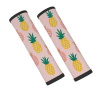 Cartoon Pineapple Fruit Seat Belt Pads for Car 2 Pack Soft Neoprene Seatbelt Cover Shoulder Pad Neck Cushion Protector Universal Fit for Car Backpack Travel Comfort