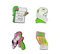 Cartoon Pins Set Life Series Brooch Badge Calculator Bookkeeping Book Toilet Paper Toothpaste Toothbrush Shaped Enamel Pins Cute Button Pins for Clothes Pockets Coat Jacket Shirt Lapel Hat DIY Crafts