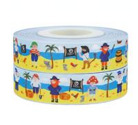 Cartoon Pirate Grosgrain Ribbon 22mm x 2m for Crafts, Gifts & Parties
