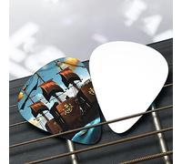 Cartoon pirate ship Patterned guitar pick set - (thin/medium/thick), widely compatible with all kinds of stringed instruments,