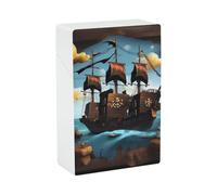 Cartoon Pirate Ship Plastic Cigarette Case Waterproof Hard Personalized Cigarettes Holder Cas Noveltys for Dad Husband