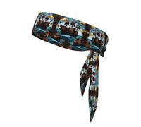 Cartoon Pirate Ship Stylish and Comfortable Sports Head Tie Bandanas - Unisex Workout Hair Band for Athletic Activities