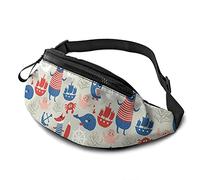 Cartoon Pirates and Sailor Fanny Pack Waist Bags for Women & Men, Casual Belt Bag Crossbody Bum Bag with Adjustable Strap for Outdoors Running Hiking