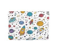 Cartoon Planet Laptop Sleeve 13 Inch PU Leather Case Protective Space Universe Laptop Bag Water Resistant Computer Case Tablet Carrying Bag for Women Men