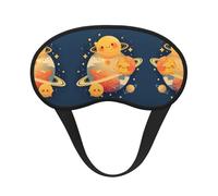 Cartoon Planet Light-Blocking Sleeping Eye Mask â€“ Ultra-Soft and Comfortable, Perfect for Travel, Camping, Shift Work, and Meditation with Adjustable Straps