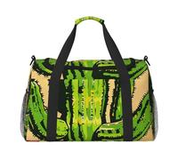 Cartoon Plant Printed Travel Duffle Bag for Men Women Large Sport Gym Bag Handbag with Shoulder Strap for Travel Weekend Fishing Hunting