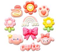 Cartoon Plants Flowers Food Shoe Charms for Croc Clogs Sandals, Cute Resin Shoe Decorations, S, Polyvinyl Chloride, No Gemstone