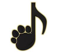 Cartoon Playing Piano Notes Cat Shape Cute Versatile Accessories Brooch Large Rhinestone (A, One Size)