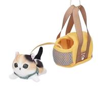 Cartoon Plush Animal Keychain | Cat Stuffed Animal Toy - Portable & Funny Fashion Accessory for Purse, Backpack, Car Keys