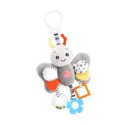 Cartoon Plush Animal Rattle Crib Hanging Pendant Toy with Soothing Rattle Teether Infant Bed Bells Sensory Decoration Baby Bed Hanging Toy Nursery Decors