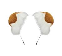 Cartoon Plush Dog Ears Headbands For Costume Halloween Festivals Roleplay Soft Hairband Costume Parties Accessories Cosplayer Animal Ear Headbands