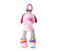 Cartoon Plush Giraffe Crib Mobile with Rattle Teether Baby Bed Bells Hanger for Sensory Development and Teething Relief Infant Teething Rattle Bed